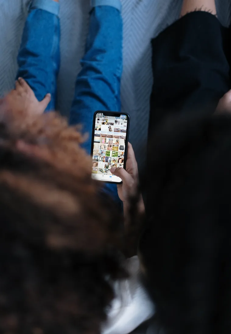 Partage de contenu sur smartphone